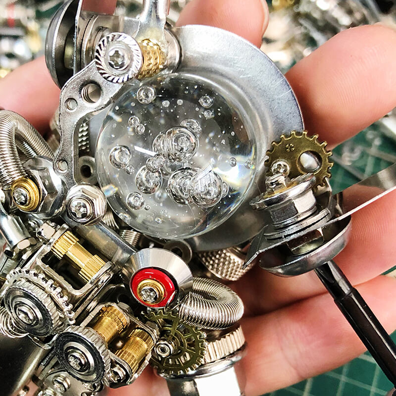 Cyberpunk Mechanical Space Rabbit Astronaut Metal Puzzle Model