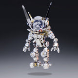 Cyberpunk Mechanical Space Rabbit Astronaut Metal Puzzle Model