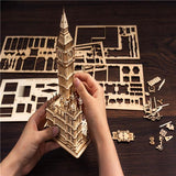 Luminous Big Ben Wood Model