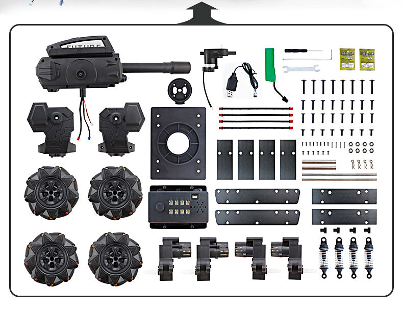 108PCS 3D Alloy assembly programming rechargeable wireless remote control tank electric water bomb car model kit