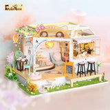 1: 24 DIY Dollhouse Kit (Cat Coffee Garden)