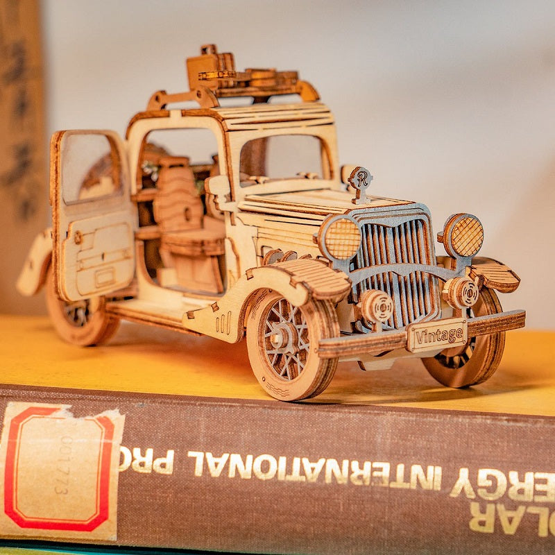 Wooden Model Vintage Car