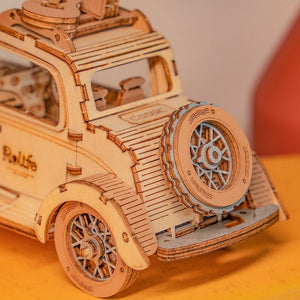 Wooden Model Vintage Car