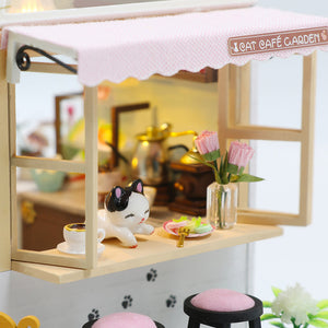 1: 24 DIY Dollhouse Kit (Cat Coffee Garden)