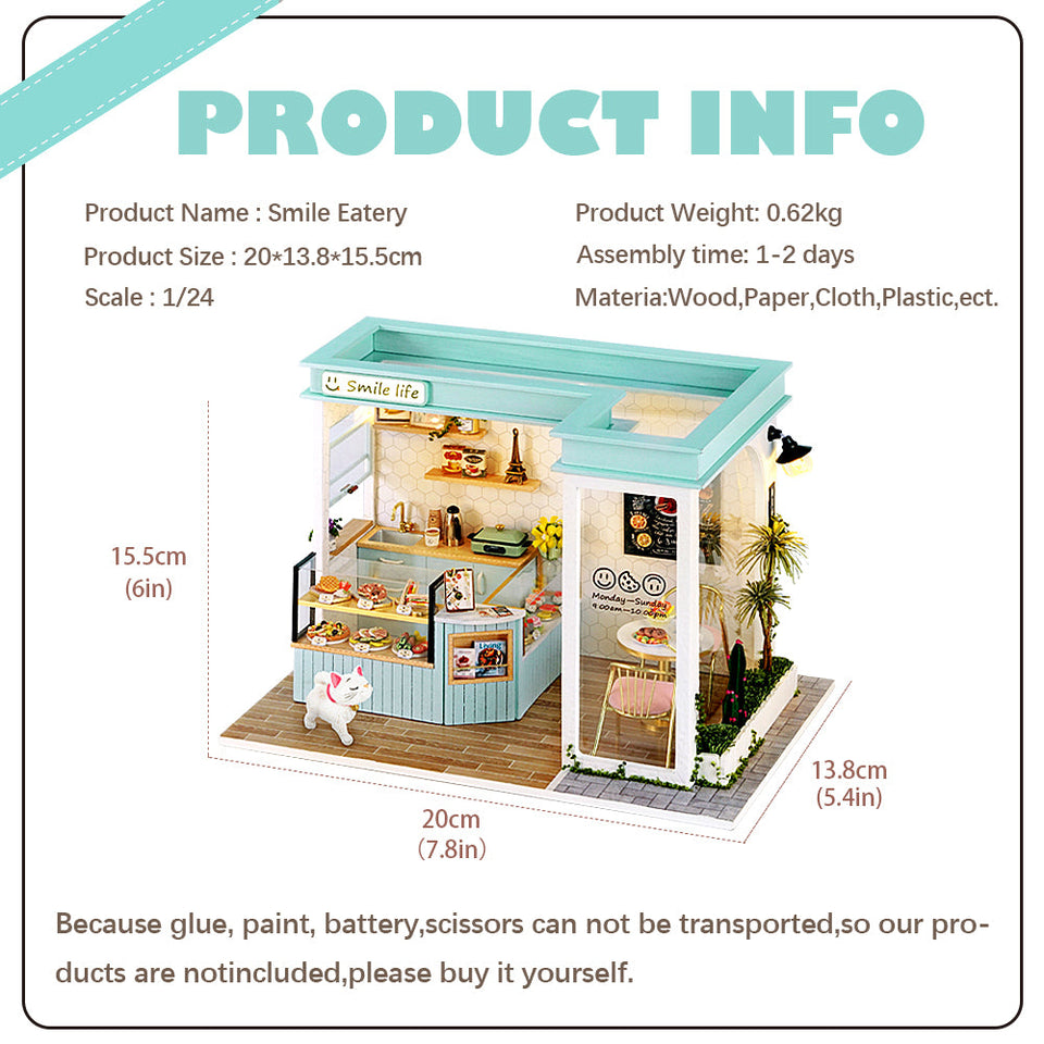 1: 24 DIY Dollhouse Kit (Happy Shop Series)