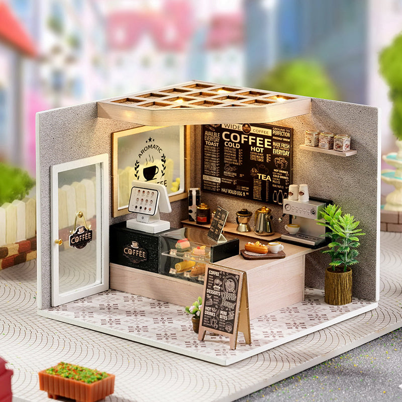 1: 24 DIY Dollhouse Kit (Leisurely coffee shop)