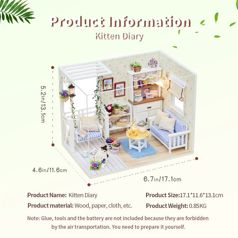 1:24 DIY Dollhouse Kit (Kitten Diary)