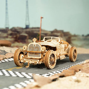 Wooden Model Racing Car