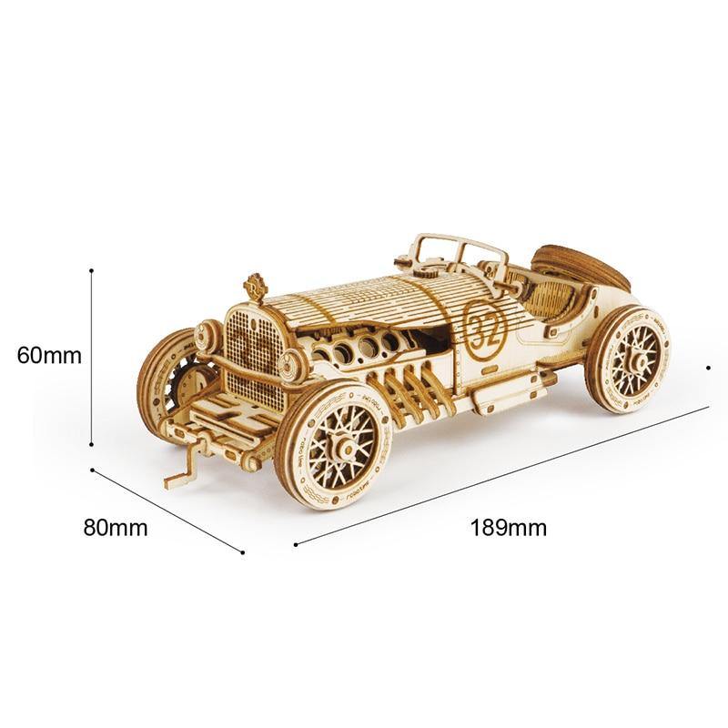 Wooden Model Racing Car