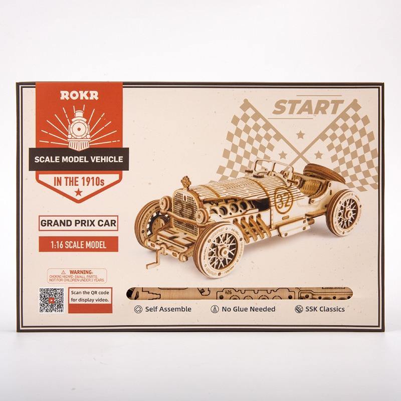 Wooden Model Racing Car