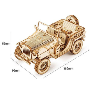 Wood Model Military Jeep