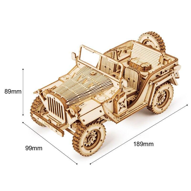 Wood Model Military Jeep