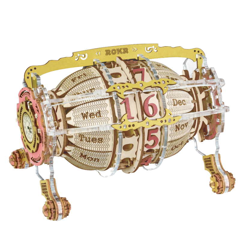 Wood Model Mechanical Calendar