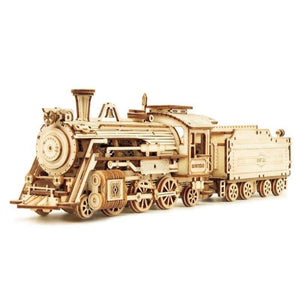 Wooden Model Steam Locomotive