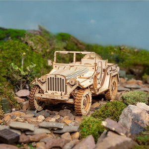 Wood Model Military Jeep