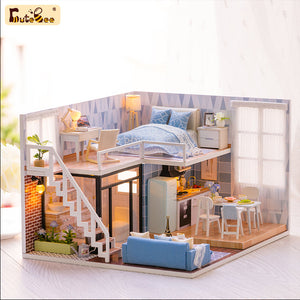 1: 24 DIY Dollhouse Kit (Blue Time)