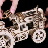 Wood Model Mechanical Tractor