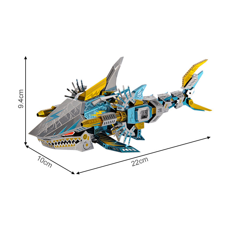 123 Pcs The Tiger Shark of Deep Sea Metal Mechanical Model Kits for Adults