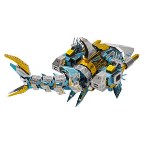 123 Pcs The Tiger Shark of Deep Sea Metal Mechanical Model Kits for Adults