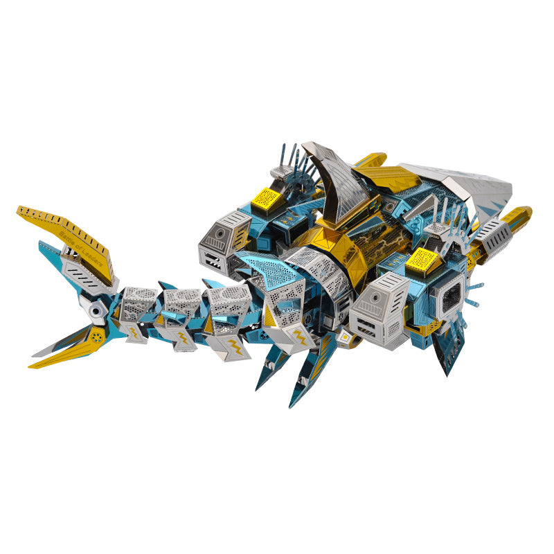 123 Pcs The Tiger Shark of Deep Sea Metal Mechanical Model Kits for Adults