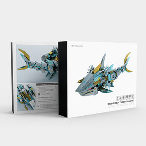 123 Pcs The Tiger Shark of Deep Sea Metal Mechanical Model Kits for Adults