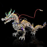 1300PCS 3D Metal DIY Realistic Chinese Dragon Model Kit Ancient Mythical Beasts