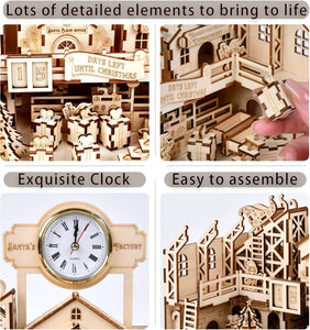 225PCS 3D Santa's Workshop Model Kit Puzzle Creative Gift