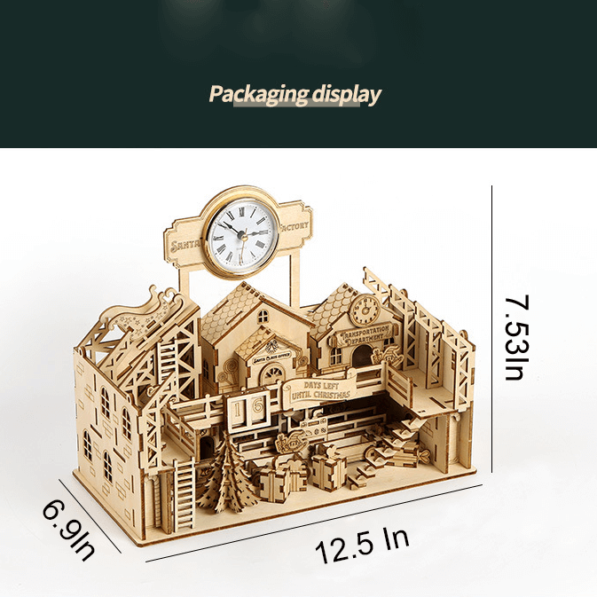 225PCS 3D Santa's Workshop Model Kit Puzzle Creative Gift