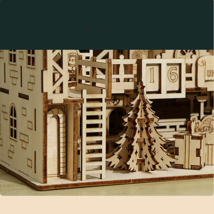225PCS 3D Santa's Workshop Model Kit Puzzle Creative Gift