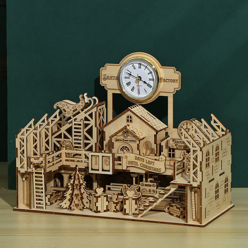 225PCS 3D Santa's Workshop Model Kit Puzzle Creative Gift