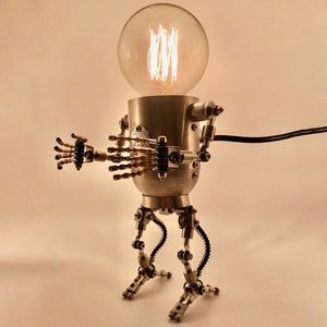 250Pcs+ Metal Future Robot Bulb Lamp Handyman Mr Gort Model Building Kits with Light