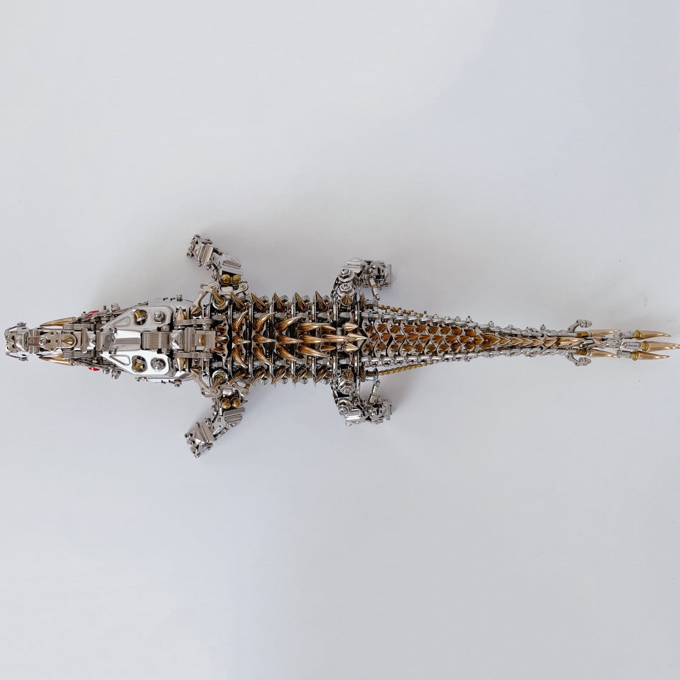 3D Crocodile Metal Puzzle 1500PCS Model Kit for Adults