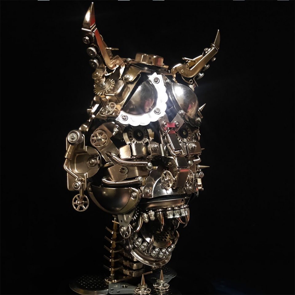 3D Metal Bull Head Mask Puzzle Model For Decoration And Halloween