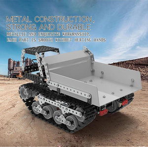 3D metal crawler dumper remote control toy car adult assembled building blocks science and education engineering vehicle model