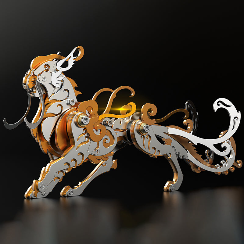 3D Metal Mechanical Lion Mutation Mythological Creature Model Kit