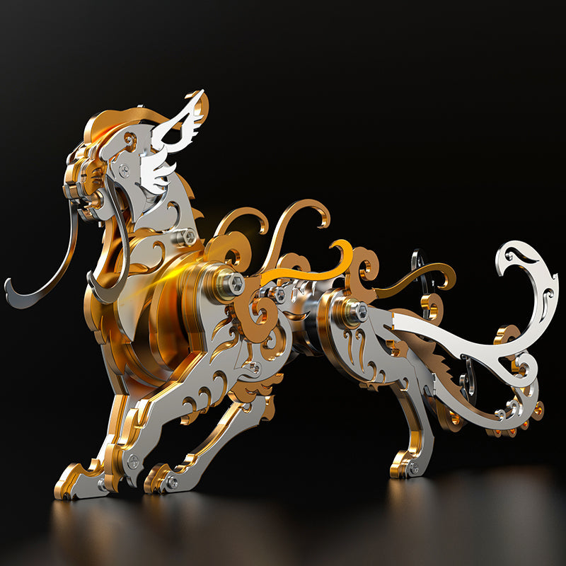 3D Metal Mechanical Lion Mutation Mythological Creature Model Kit