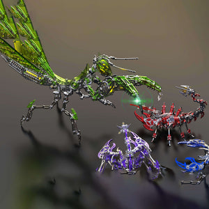 3D Metal Mechanical Mantis 1200PCS Puzzle Model Kit Insect Series