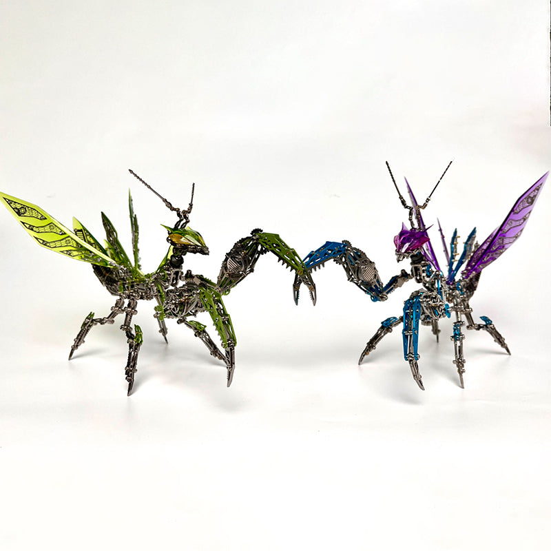 3D Metal Mechanical Mantis 1200PCS Puzzle Model Kit Insect Series