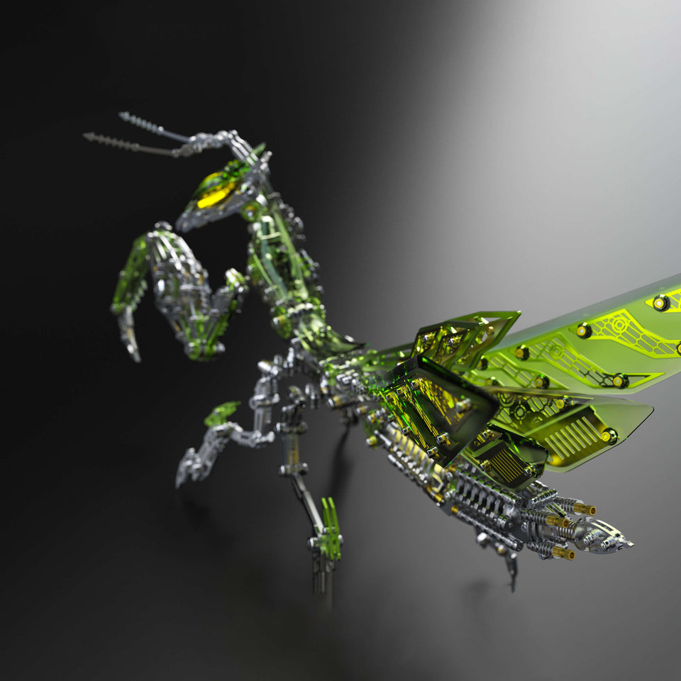 3D Metal Mechanical Mantis 1200PCS Puzzle Model Kit Insect Series