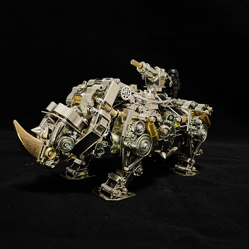 3D metal mechanical Rhino puzzle 800PCS model kit for adults