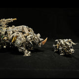 3D metal mechanical Rhino puzzle 800PCS model kit for adults