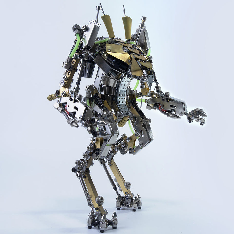 3D Metal Mechanical Robot 1300PCS Puzzle Model Kit with adjustable joints