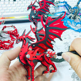 3D Metal Pterosaur Puzzle Model Kit Mythical Creature Dragon Series