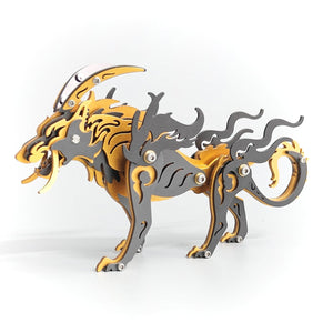 3D Metal Puzzle Siberian Plains Wolf Model Kit