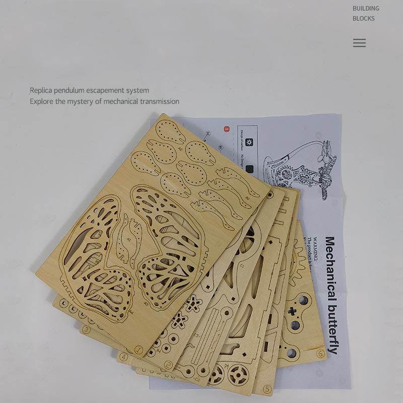 3D Wooden DIY Mechanical Puzzle Butterfly Model Christmas Gift