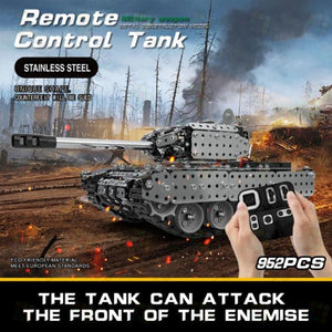 952Pcs DIY 3D Assembly Metal RC Tank Military Model Kit Toy