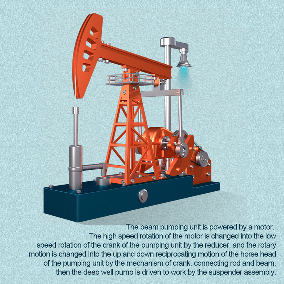 Build a Pumpjack That Works 3D Pumping Unit Model Building Kit 219PCS
