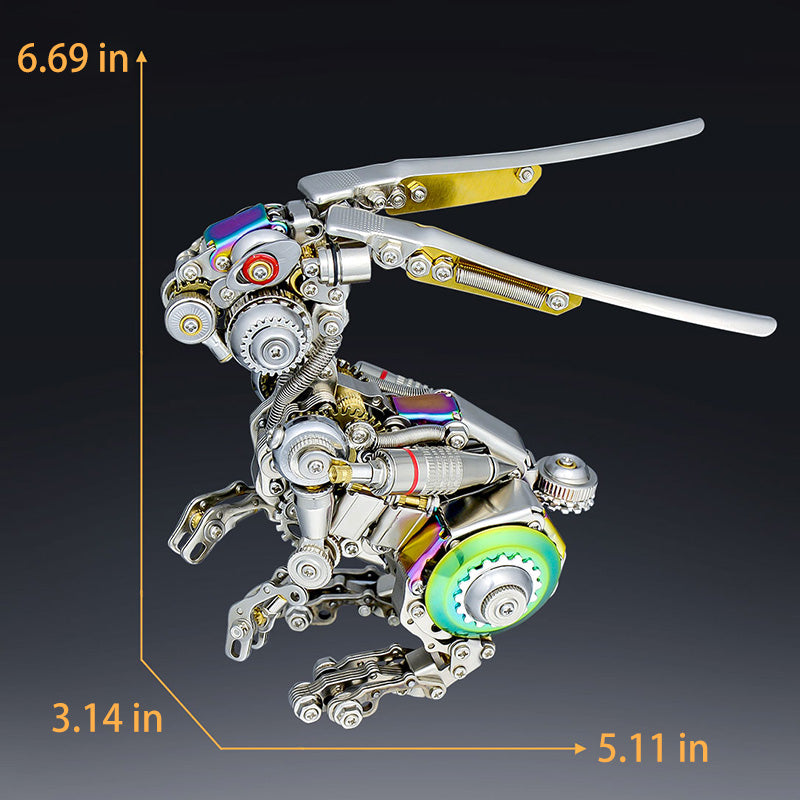 Cyberpunk Mechanical Rabbit 3D Metal Puzzle Model Kit