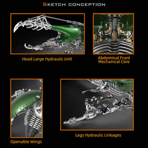 Large beetle Dynastes DIY metal puzzle model kit insect series