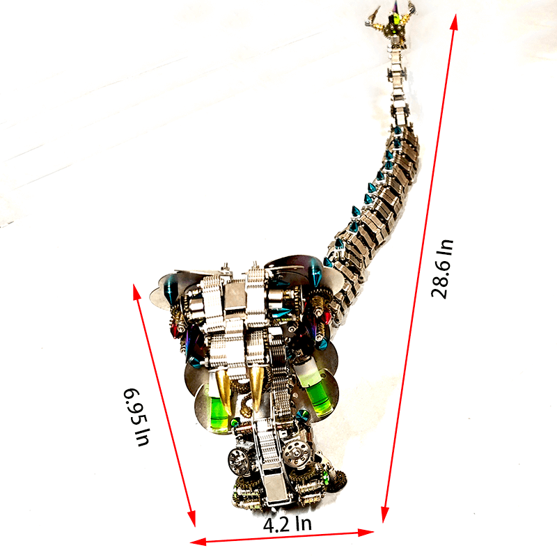 Mechanical king cobra 1200PCS 3D metal puzzle model kit for adults